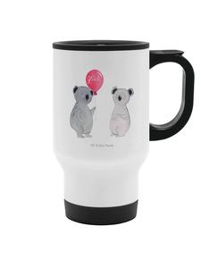 Mr. & Mrs. Panda Термокружка в виде воздушного шара с изображением коалы, без надписи, белого цвета