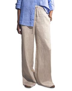 Широкие брюки Willow из смесового льна REISS, коричневый/бежевый