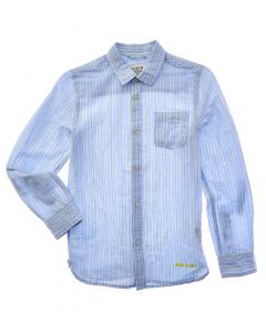 Футболка из смесовой льняной пряжи, окрашенной методом Scotch & Soda, синий