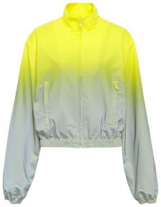 Спортивная куртка Alexander Wang Reflective Shrunken Track Jacket, серебряный