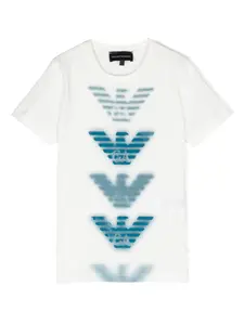 Футболка с логотипом Emporio Armani Kids, белый