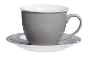 Кофейная чашка с молоком и блюдцем doppio Ritzenhoff, серый