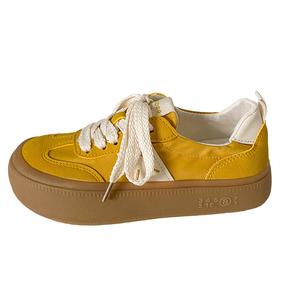 City camel Женские низкие скейтерские кеды желтые, цвет Yellow