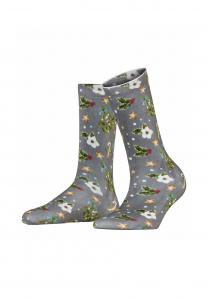 Носки Burlington Fancy Christmas, Light Greymel/Mottled Light Grey