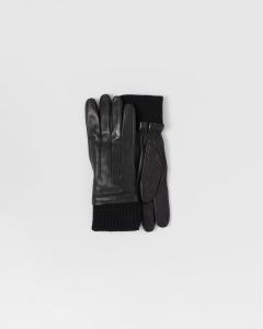 Кожаные перчатки Prada, черный