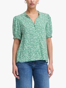 Топ Vera с цветочным принтом ICHI, Pine Green/Multi