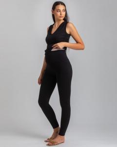 Леггинсы для беременных Zack Stretch с высокой талией и облегающим кроем из эластичной ткани PIETRO BRUNELLI MATERNITY, Black