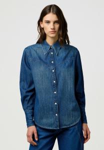 Блуза Wrangler LONG SLEEVE FOR REGULAR FIT, Sparkle Blue/Dark Blue