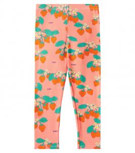Леггинсы с принтом клубники Tinycottons, Dark Pink