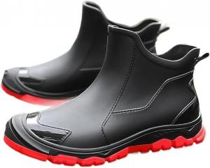 Унисекс стильные водонепроницаемые резиновые сапоги Faithgee, подошва из резины, удобная тканевая подкладка, для активного отдыха, водных видов спорта и повседневной носки, классические сапоги без застежек, Red