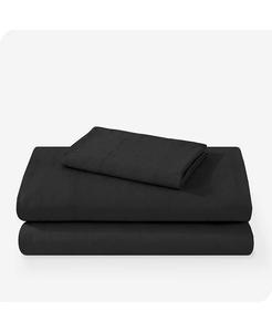 Комплект ультрамягких простыней из микрофибры, промытых песком, Twin XL Bare Home, черный