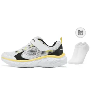 Skechers Kids Низкие кроссовки для бега, черно-белые, детские