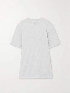 Футболка бойфренда из эластичного джерси - светло-серый меланж Skims, серый