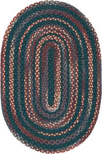 SAFAVIEH Braided Collection ковер, 153 x 244 см, синий и зеленый, ручное плетение хлопок, бохо реверсивный стиль, идеально для гостиной, спальни, столовой (BRD257Y)