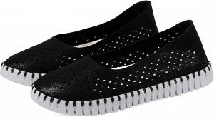 Женские балетки Tulipu черного цвета Ilse Jacobsen, черный