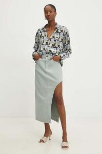 Джинсовая юбка Answear Lab, бирюзовый