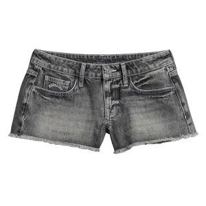 Шорты Superdry Low Rise Denim Hot denim shorts, серый