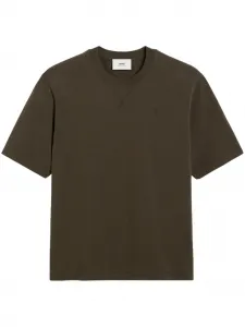 Футболка с монограммой Ami de Coeur AMI Paris, коричневый