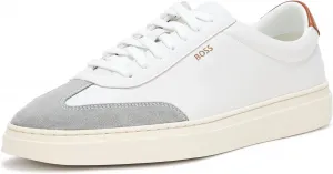 Мужские теннисные кроссовки BOSS Kieran из гладкой кожи, белый