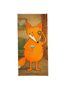 Mr. & Mrs. Panda Белое банное полотенце с изображением лисы, без слогана, дизайн Lord