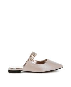 Мюли Magnum с блестящим ремешком и стразами Rag & Co, Beige