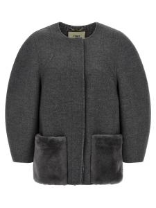 Блузон-кокон FENDI, серый