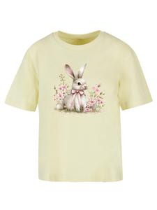 Футболка F4NT4STIC Niedlicher Osterhase mit Blumen, Yellow