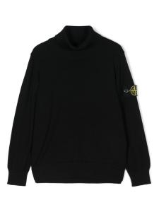 Stone Island Junior свитер с изображением компаса, черный