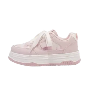 JimiXiong Женские розовые лоу-топы для скейтбординга, цвет Pink