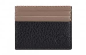 GIORGIO ARMANI AMANI Кожаный картхолдер для мужчин синий