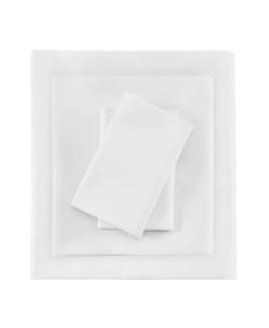 Наборы простыней из хлопкового сатина Pima плотностью 600 нитей Madison Park, белый