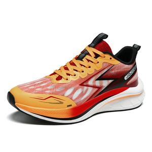 Низкие дышащие повседневные туфли с амортизацией унисекс King Jinmai, Gold Red