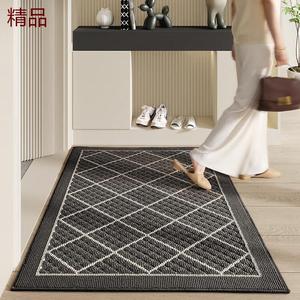 Dajiang Ковер 80х120 см для прихожей, темно-серый, с алмазным узором, толстый и износостойкий, задерживает песок и пыль