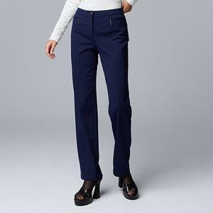 Женские брюки mid rise slim ponte Simply Vera Vera Wang, Blue Violet