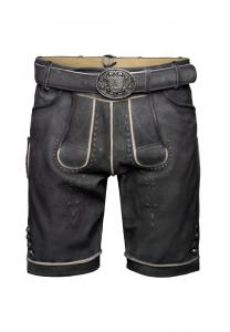 Кожаные брюки KUNO MIT GÜRTEL Krüger Dirndl, темно-серый