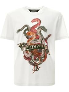 Just Cavalli футболка с графичным принтом, белый