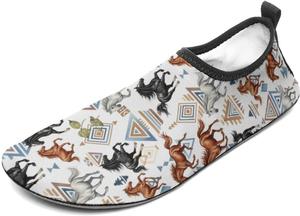 Водные тапочки, обувь для плавания, быстро сохнущие босоножки, аква-носки, пляжная обувь для женщин и мужчин Woezkex, Pattern509