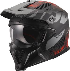 Газовый шлем LS2 of606 drifter, Gray/Red