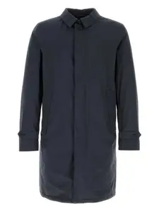 Парка-тренч на одной пуговице Herno, синий