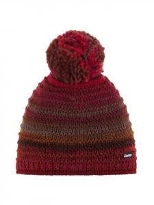 Вязаная шапка из миката с помпоном красного цвета Eisbär