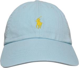 Polo Ralph Lauren мужская бейсболка из хлопчатобумажного чино, Soft Aqua (Yellow Pony)