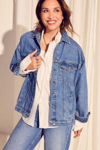 Джинсовая куртка оверсайз Myleene Klass, синий