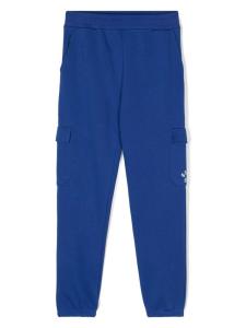 Golden Goose Kids хлопковые спортивные брюки с логотипом, синий