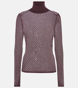 Кружевной топ Chloé, бордовый