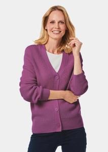Кардиган GOLDNER Strickjacke, цвет maulbeere