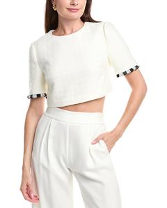 Milly Lee Кроп-топ с бахромой и бусинами