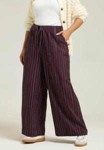 Брюки Yours Clothing STRIPE WIDE LEG , Burgundy/Red