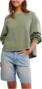 Футболка Free People Total Eclipse Tee, Oil Green