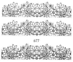 Водные наклейки для ногтей - №677, Raisin