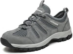 Мужские походные кроссовки дышащие легкие для улицы, трейл-раннинга, летние водные обувь для прогулок, рыбалки, путешествий и повседневного спорта Qacksv, серый